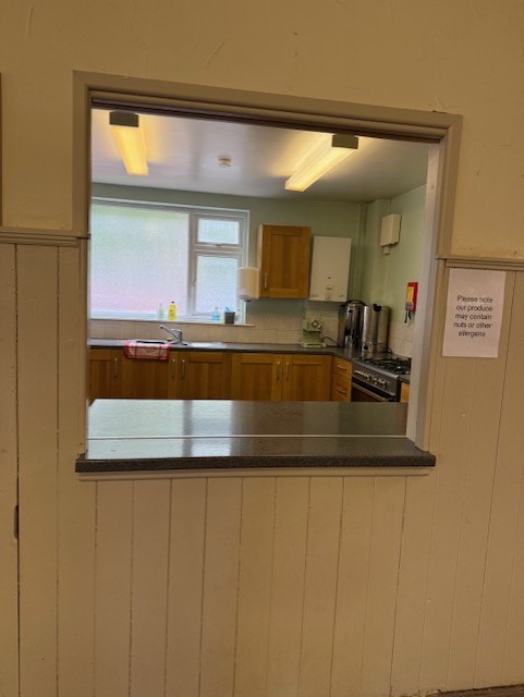 Another view of the kitchen, ready for catering